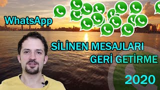 Whatsapp silinen mesajları geri getirme \u00100 Çözüm 2020 [upl. by Vivianna]