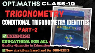 2SEE Class10 Omayhs conditional trigonometry identities exercise class10 trigonometry by tctsir [upl. by Aron]