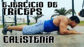 Ejercicio De Triceps Calistenia Extensiones De Triceps [upl. by Jelena]