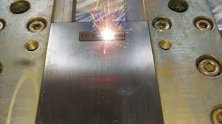 deep engraving on stainless steel30w fiber laser marking machine [upl. by Camarata]