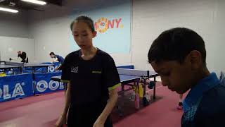 Elite TTC Goldenway Individual League  Div A  Wendy Liu 869 vs Henry Li 806  30 [upl. by Zysk]