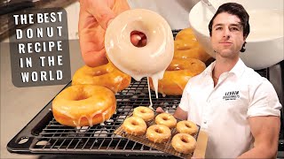 Best Homemade Glazed Donuts In THE WORLD  Better Than Krispy Kreme  Easy amp Vegan Option [upl. by Minor963]