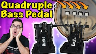 We Tried the DoubleDuallist QUADRUPLE Bass Pedal [upl. by Retsam]