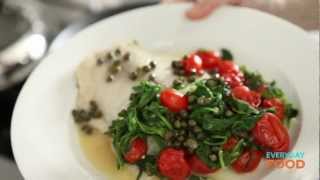 Tilapia with Arugula Capers and Tomatoes  Everyday Food with Sarah Carey [upl. by Ellednek]