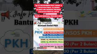 Nominal PKH PERIODE NOVEMBERDESEMBER 2024 pkh bpnt [upl. by Colwen]