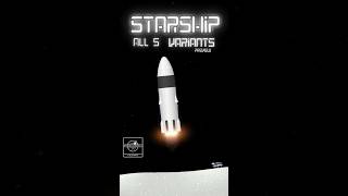 Simple Starship in Spaceflight Simulator All 5 Variants Blueprints sfs shorts [upl. by Ecinad]