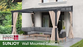 Sunjoy 10x12 Wall Mounted Metal Gazebo  Backyard Gazebo Ideas [upl. by Ykcor]