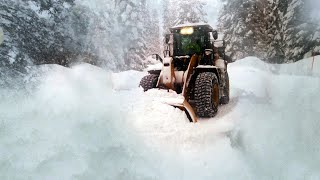 Snow Plowing in Fresh Winter Weather  Snow Removing Machinery  Snow Clearing in Snowfall [upl. by Gunas]