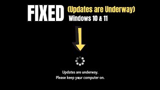 How to FIX quot Updates are Underway Please Keep your Computer onquot Windows 10 amp 11 [upl. by Aphrodite815]