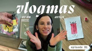 Advent Calendar Sketching and Packing for the move 📦 ✏️ 📆  Artist Vlogmas 01  Cosy Art Vlog [upl. by Anbul]