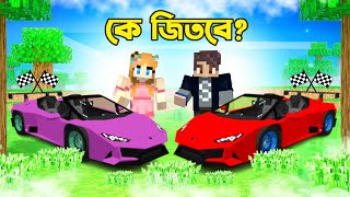 RIS Plays Vs Bidushi Plays Minecraft Car Race [upl. by Derek]