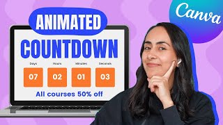 How to create a COUNTDOWN Timer⏱ EASY Canva FREEPRO Tutorial [upl. by Wolfe]