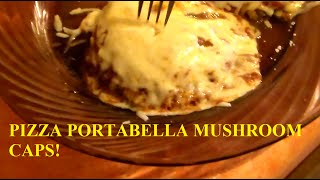 Pizza Portabella Mushrooms Caps and Venison Delicious [upl. by Ikcaj49]