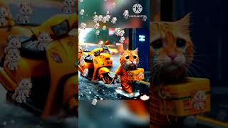 Cat Work In Rainy Day cat ai catlover kitten cute cutecat aiart aigenerated aiimages rain [upl. by Ahsatin]