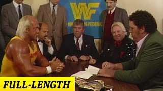 Hulk Hogan and Andre the Giants WrestleMania III Contract Signing [upl. by Luci182]