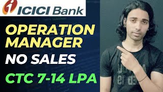 OPERATION MANAGER JOB ROLE  SALARY  OPERATION WORK IN BANK icicibank bankingjob education [upl. by Rebekah]