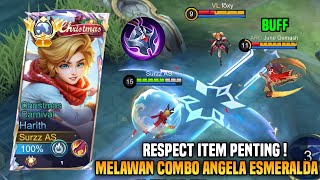 HARITH RESPECT ITEM ITU PENTING  MELAWAN ESMERLDA BUFF DAN ANGELA SHIELDNYA DILUAR NALAR   MLBB [upl. by Marin]