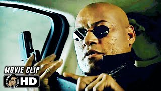 THE MATRIX RELOADED Clip  quotTwins vs Morpheusquot 2003 SciFi Laurence Fishburne [upl. by Harobed]