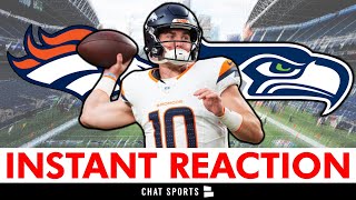 INSTANT REACTION Broncos Lose vs Seahawks Bo Nix Struggles Garett Bolles Injury News Highlights [upl. by Yrallam]