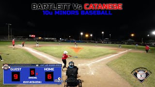 BARTLETT Vs CATANESE  10u MINORS BASEBALL FALL TOURNAMENT eastlakebaseball [upl. by Kameko]