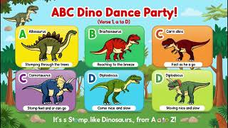 Learn the Alphabet with Dinosaurs 🦕 ABC Dino Dance Fun Stomp Roar and Learn Letters music [upl. by Aztinad]