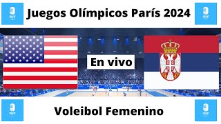 🔴🏐Juegos Olímpicos París 2024 USA vs Serbia Voleibol Femenino en vivo por Crisfut Radio🔴🏐 [upl. by Zetnom317]