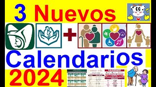 3 NUEVOS CALENDARIOS PAGOS IMSS ISSSTE Y BIENESTAR 2024 FECHAS OFICIALES ENTREGA TARJETAS 65 y [upl. by Oilcareh568]