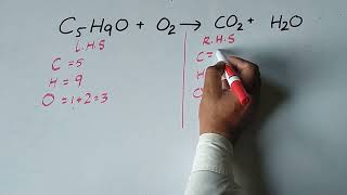 How to balance C5H9OO2CO2H2O [upl. by Leahplar]