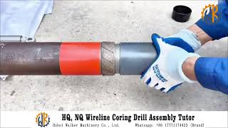 HQ NQ Wireline Coring Drill Assembly TutorialHow to Assemble a Complete HQ Wireline Coring Tool [upl. by Descombes]