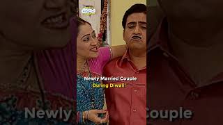 Newly Married couple during diwalitmkoc funny comedy relatable shorts funnyshorts diwali [upl. by Euqor]