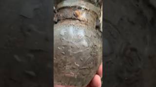 Floral design glass jar found bottle digging Glasgow Scotland [upl. by Lail]