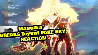 Mavuika BREAKS Teyvat FAKE SKY destroys Abyss cutscene REACTION Genshin Impact [upl. by Hugon]