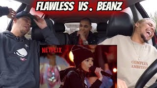 Flawless Real Talk reacts to Beanz Rap Battle on Rhythm  Flow  Netflix [upl. by Franny]