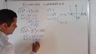 ECUACIÓN CUADRÁTICA INCOMPLETA PURA [upl. by Dominica]