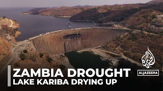 Zambia endures 20 hour power cuts as Lake Karibas water levels drop impacting electricity supply [upl. by Yrtneg819]