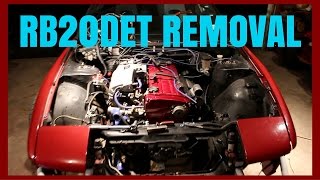 RB20 240SX Pulling Motor Out P1 ThatBurgundyBuild [upl. by Gass214]