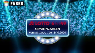 FABER Lotto · LottoGewinnzahlen vom Mittwoch den 09102024 [upl. by Tnek999]