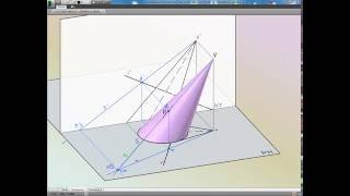 INTERSECCIONES DE RECTA CON2ACONO OBLICUO DESARROLLO [upl. by Adnorahs]