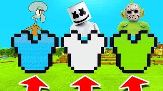 Minecraft PE  DO NOT CHOOSE THE WRONG ARMOUR Squidward Marshmello amp Dipsy Slendytubby [upl. by Ariaek496]