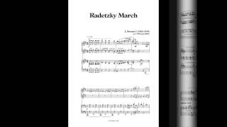 J Strauss  Radetzky March  piano 4 hands [upl. by Akenaj]