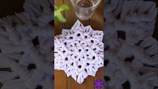 👆Tutorial Porta Copo❄FLOCO de Neve em MACRAMÊ❄macrame natal macrametutorial [upl. by Lehmann]