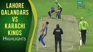 PSL 2017 Match 8 Lahore Qalandars v Karachi Kings Highlights [upl. by Anairuy905]