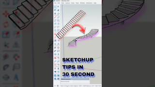 quotSeamless Staircase Design with Shape Blender in SketchUpquot sketchup sketchuptutorial [upl. by Cynera476]