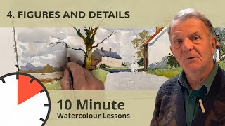 How to Paint Trees and Foliage  10 Minute Watercolour Lessons  4 [upl. by Hynda]