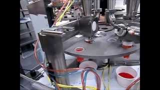 Wilpack Packaging W201 Double Lane Cup FillerSealer [upl. by Rramo]