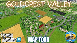 GOLDCREST VALLEY  Map Tour  Farming Simulator 22 [upl. by Born]