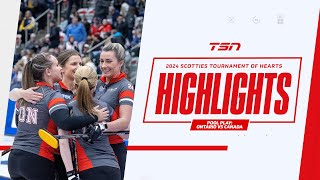 2024 SCOTTIES TOURNAMENT OF HEARTS HIGHLIGHTS Page Qualifier  Homan Ontario vs Einarson Canada [upl. by Oliy]