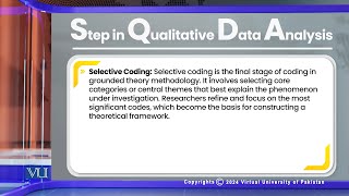 Qualitative Data Step in Qualitative Data Analysis  Research Method in Education  EDU407Topic183 [upl. by Wise400]