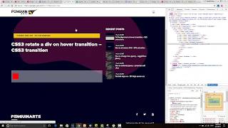 CSS3 rotate a div on hover transition  CSS3 transition [upl. by Lukash351]