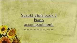 Suzuki viola book 3 piano accompaniment Becker Gavotte [upl. by Meihar]